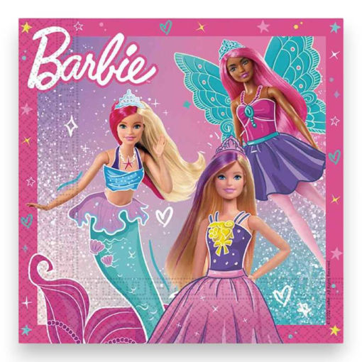 Picture of BARBIE PAPER NAPKINS 33X33CM - 20 PACK